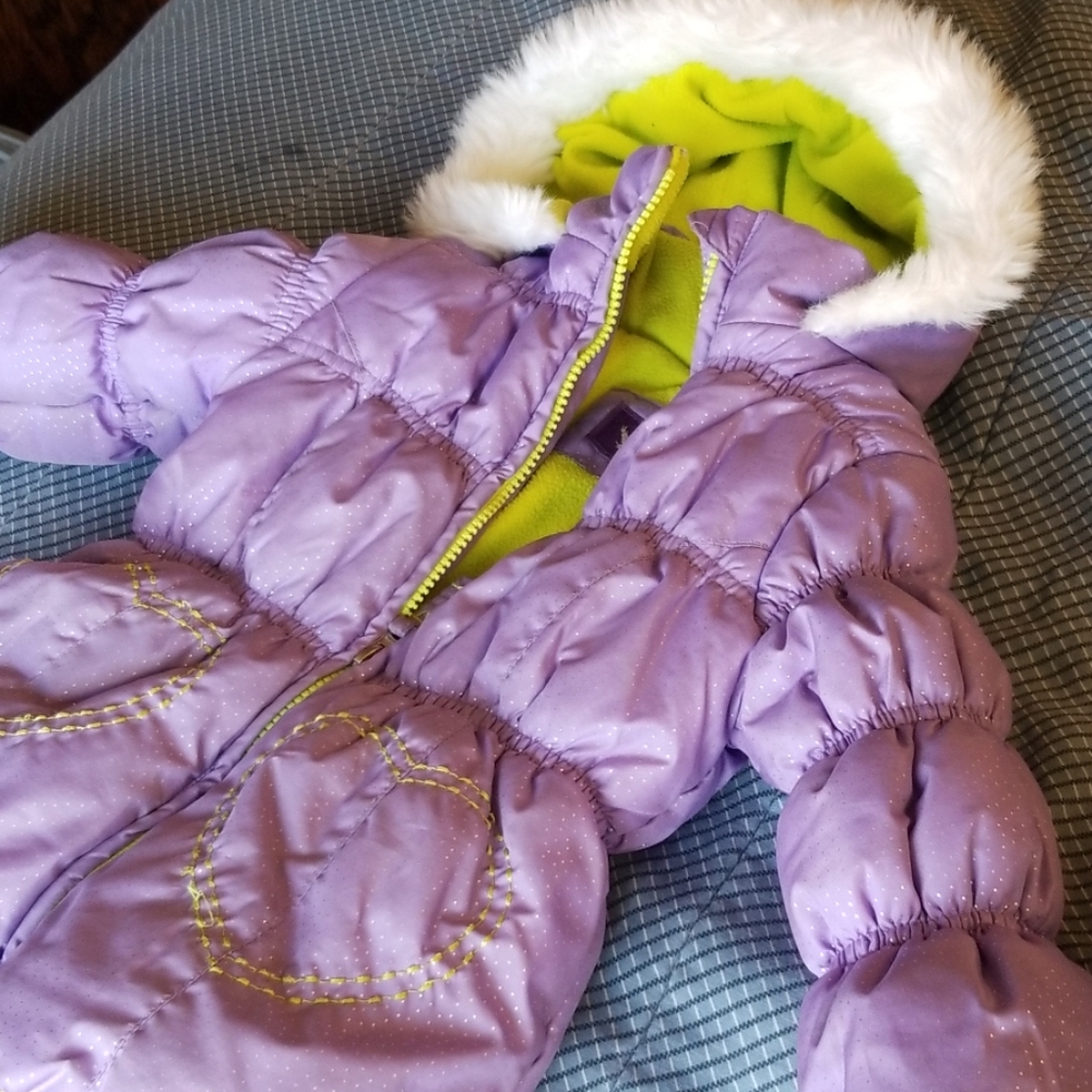 Purple glitter coat